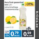 Aura Fruit gaseeritud
vesi 1,5 l