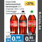 Coca-Cola
karboniseeritud
karastusjook 1,5 l