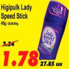 Allahindlus - Higipulk Lady Speed Stick
