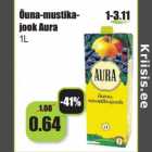 Магазин:Grossi,Скидка:Яблочно-черничный напиток Aura 1L