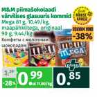 Allahindlus - M&M piimašokolaadi
värvilises glasuuris kommid