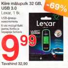 Kiire mälupulk 32 GB, USB 3.0