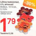Lõhna-teeküünlad, 4 h, erinevad