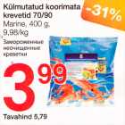 Külmutatud koorimata kreveetid 70/90