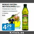 BORGES EKSTRA- NEITSIOLIIVIÕLI 0,5 l