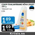 Allahindlus - COOP ITAALIAPÄRANE KÕVA JUUST 180 g