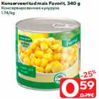 Konserveeritud mais Favorit, 340 g
