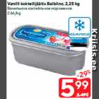 Vanilli kokteilijäätis Balbiino, 2,25 kg
