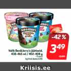 Valik Ben&Jerry's jäätiseid,
438-465 ml / 402-408 g