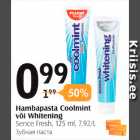 Hambapasta Coolmint või Whitening