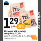 Särtsakad või juustuga minipihvid 77,7%