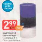 Käsitööküünal Sinimustvalge