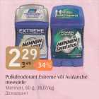 Pulkdeodorant Extreme või Avalanche meestele