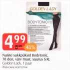 Naiste sukkpüksid Bobytonic, 70 den, värv must, suurus S-XL