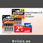 Patarei Energizer, 6 tk

