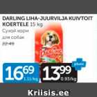 Allahindlus - DARLING LIHA-JUURVILJA KUIVTOIT KOERTELE 15 kg