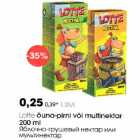 Allahindlus - Lotte õuna-pirni või multinektar 200ml