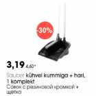Allahindlus - Sauber kühvel kummiga + hari, 1 komplekt