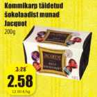 Kommikarp täidetud šokolaadist munad Jacquot