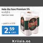 Hele õlu Faxe Premium 5%
4 x 0,5 L