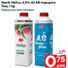 Allahindlus - Keefir Hellus, 2,5% või AB-hapupiim
Tere, 1 kg
