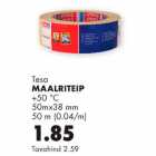 Maalriteip +50C 50mx38mm, 50m (0,04/m)