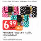 Piknikutekk Fiona 130 x 165 g, erinevad värvid 1 tk
