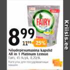 Nõudepesumasina kapslid All in 1 Platinum Lemon