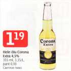 Allahindlus - Hele õlu Corona
Extra 