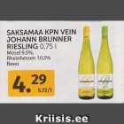 SAKSAMAA KPN VEIN JOHANN BRUNNER RIESLING 0,75 L