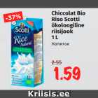 Allahindlus - Chiccolat Bio
Riso Scotti
ökoloogiline
riisijook
1 L