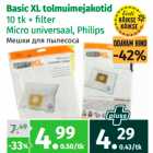 Allahindlus - Basic XL tolmuimejakotid 