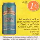 Allahindlus - Muu alkohoolne jook Sinebrychoff Gin Long Drink Grape