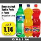 Allahindlus - Karastusjook
Sprite, Fanta
ja Fanta (maasika-kiivi) 2L