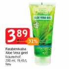 Parabenivaba
Aloe Vera geel