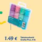 Tekstmarkerid
Grafia Plus, 4 tk