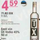 Alkohol - Eesti viin ÜX Vodka