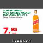 Allahindlus - SUURBRITANNIA
VISKI JOHNNIE WALKER
RED LABEL 