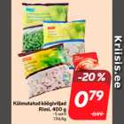 Allahindlus - Külmutatud köögiviljad
Rimi, 400 g
