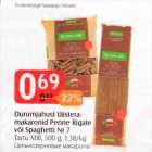 Durumjahust täisteramakaronid Penne Rigate või Spaghetti Nr 7