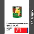 Allahindlus - Konserveeritud ananassitükid Favorit, 580 ml