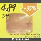 Jahutatud broilerifilee alusel, kg