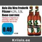 Alkohol - Hele õlu Viru Frederik Pilsner 4,3%, 0,5 L