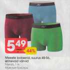 Meeste bokserid, suurus 48-56