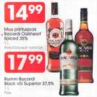 Allahindlus - Muu piiritusjook Bacardi Oakheart Spiced 35%, 1 l; Rumm Bacardi Black või Superior 37,5%, 1 l
