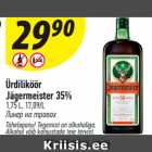 Allahindlus - Ürdiliköör
Jägermeister 35%