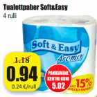 Магазин:Grossi,Скидка:Туалетная бумага Soft & Easy
4 рулона