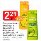 Allahindlus - Šampoon Fructis Oil Repair 3 kuivadele ja kahjuatatud juustele või 2 in 1 normaalsetele juustele