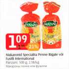 Makaronid Specialita Penne Rigate või Fusilli International