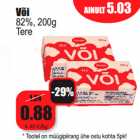 Allahindlus - Või
82%, 200g
Tere
